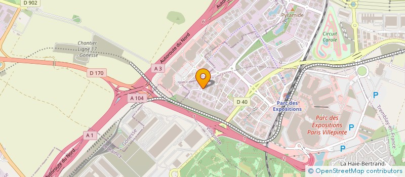 localisation de l'entreprise BATIMENT GENIE CIVIL FONBONNE (BGC FONBONNE) à VILLEPINTE
