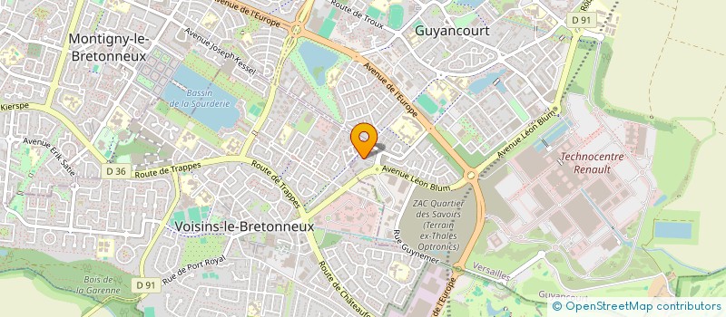 localisation de l'entreprise BATIMENT GROUPE SERVICES  GUYANCOURT