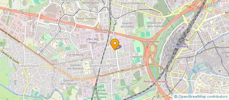 localisation de l'entreprise BATIMENT MACONNERIE VITRERIE à STRASBOURG