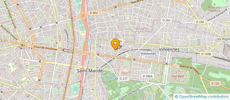 localisation de l'entreprise BATIMENT MAITRISE GENERAL à VINCENNES