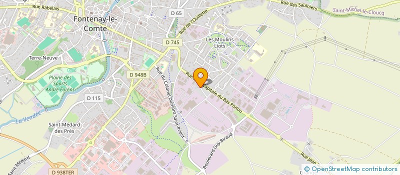 localisation de l'entreprise BATIMENT-MARINE-INDUSTRIE PEINTURES à FONTENAY-LE-COMTE