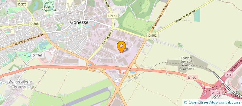 localisation de l'entreprise BATIMENT PHENIX à GONESSE