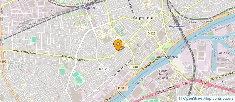 localisation de l'entreprise BATIMENT RENOVATION MACONNERIE GENERALE PEINTURE  ARGENTEUIL