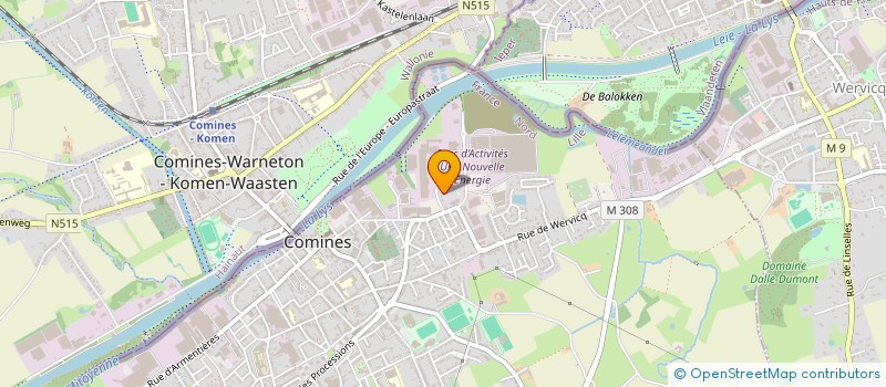 localisation de l'entreprise BATIMENT STRUCTURE LAMELLE - BSL à COMINES