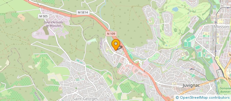 localisation de l'entreprise BATIMENT SUD  JUVIGNAC