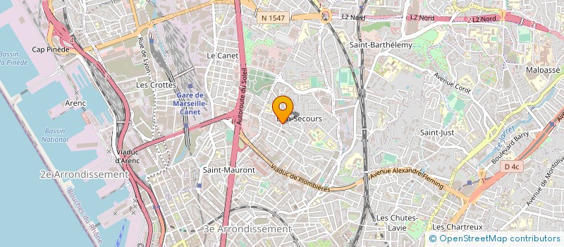 localisation de l'entreprise BATIMENT TRAVAUX AMENAGEMENT CONCEPTION à MARSEILLE
