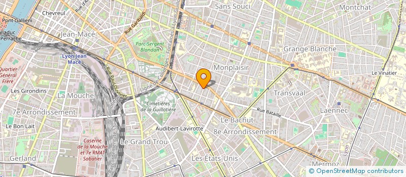 localisation de l'entreprise BATIMENT TRAVAUX ET STRUCTURES  LYON