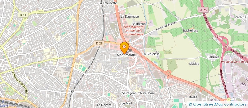 localisation de l'entreprise BATIMENT TRAVAUX FACADES à BEZIERS