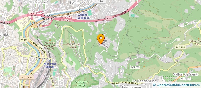 localisation de l'entreprise BATIMENT TRAVAUX MEDITERRANEEN (B.T.M) à LA TRINITE