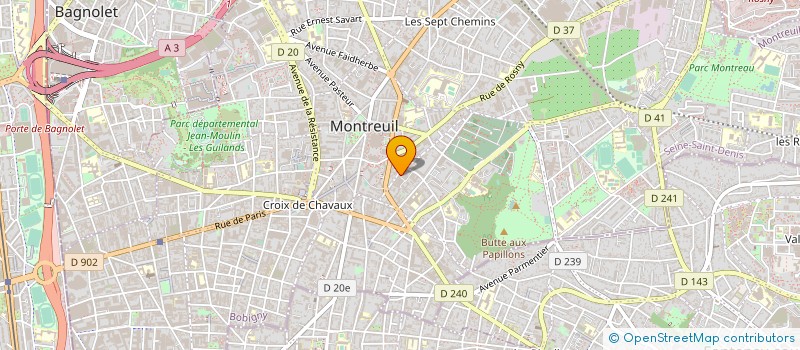 localisation de l'entreprise BATIMENT TRAVAUX MENUISERIE à MONTREUIL
