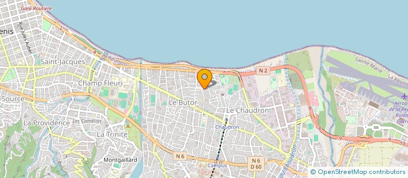localisation de l'entreprise BATIMENT TRAVAUX PUBLICS VOIERIE RESEAU DIVERS à SAINT-DENIS