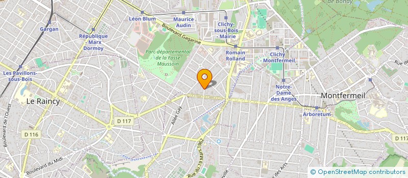 localisation de l'entreprise BATIMENT TRAVAUX RAVALEMENT RENOVATION à CLICHY-SOUS-BOIS