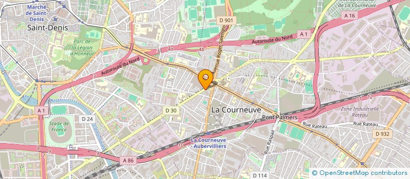 localisation de l'entreprise BATIMENTS DECORATION SERVICES à LA COURNEUVE