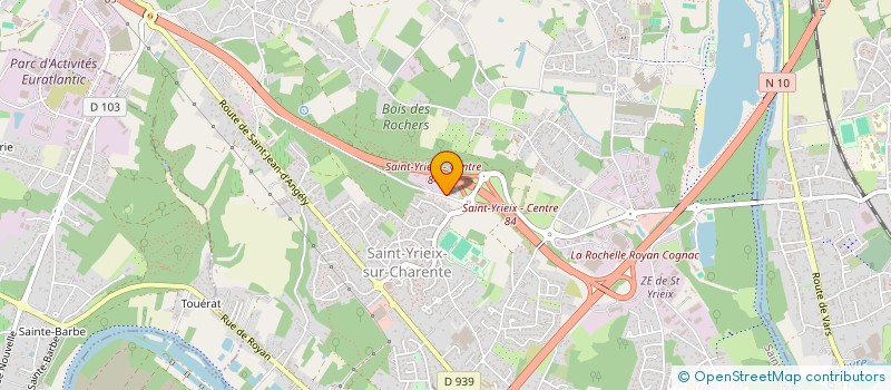 localisation de l'entreprise BATIMENTS GENIE CIVIL CHARENTAIS à SAINT-YRIEIX-SUR-CHARENTE