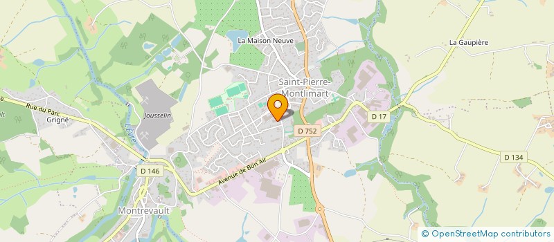 localisation de l'entreprise BATIMENTS MODERNES à MONTREVAULT-SUR-EVRE