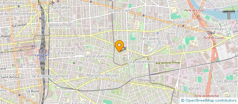 localisation de l'entreprise BATIMENTS RHONE SERVICES  VILLEURBANNE