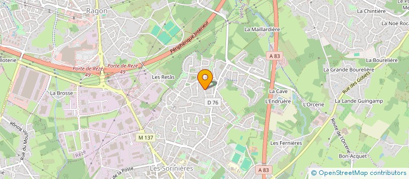 localisation de l'entreprise BATIMETRIE  LES SORINIERES