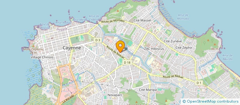 localisation de l'entreprise BATIMETRIX  CAYENNE