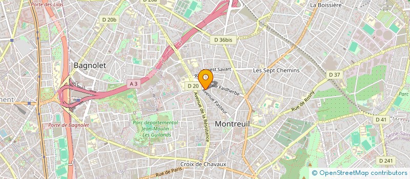 localisation de l'entreprise BATIMEX à MONTREUIL