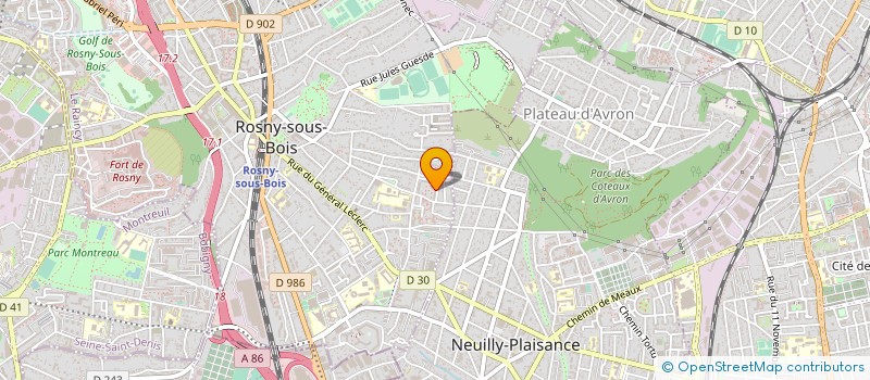localisation de l'entreprise BATIMEX à ROSNY SOUS BOIS