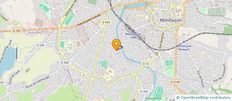 localisation de l'entreprise BATIMIND à MONTLUCON
