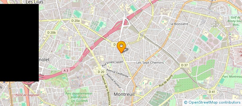 localisation de l'entreprise BATIMO à MONTREUIL