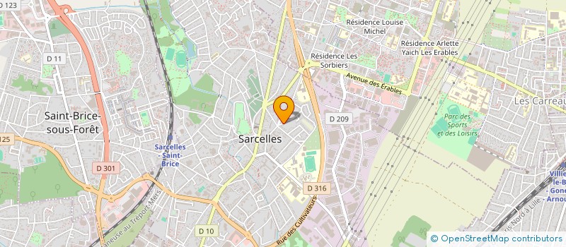 localisation de l'entreprise BATIMO  SARCELLES