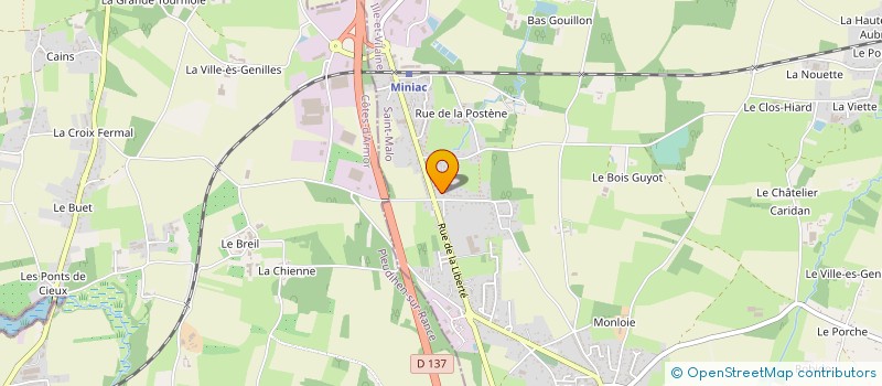 localisation de l'entreprise BATINEO CONSTRUCTION  MINIAC-MORVAN