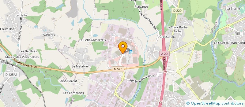localisation de l'entreprise BATINERGI à LIMOGES