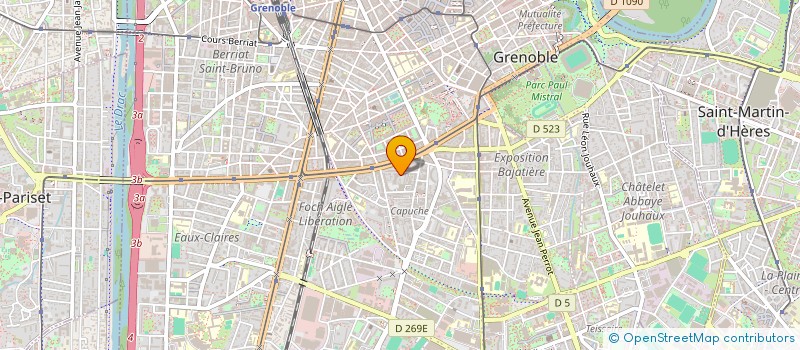 localisation de l'entreprise BATINET 38 à GRENOBLE