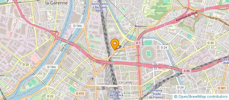 localisation de l'entreprise BATINNOVA à SAINT-DENIS