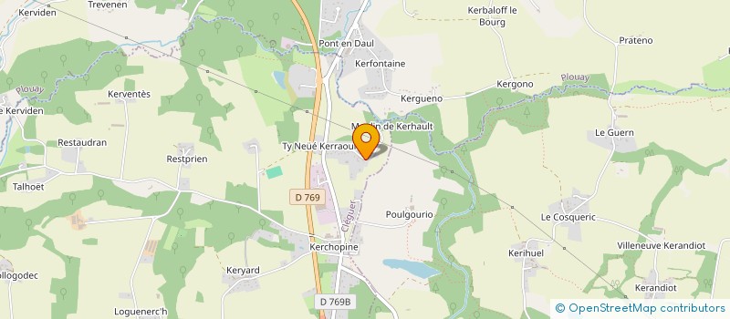 localisation de l'entreprise BATINNOVA SARL  CLEGUER