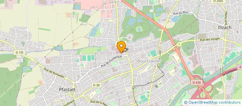 localisation de l'entreprise BATINORD  MULHOUSE