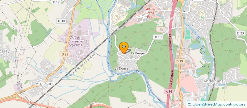 localisation de l'entreprise BATINOV à ANDELNANS