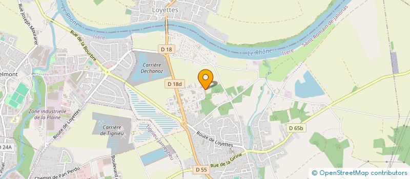 localisation de l'entreprise BATINOVA  SAINT-ROMAIN-DE-JALIONAS