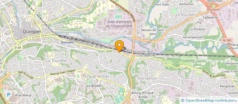 localisation de l'entreprise BATINOVEL à QUIMPER
