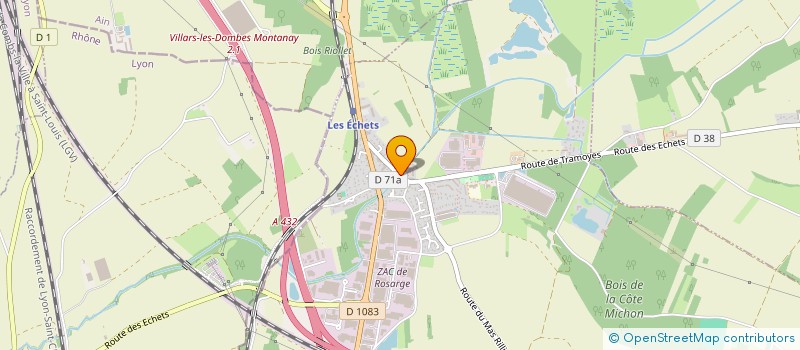 localisation de l'entreprise BATIPLAST à MIRIBEL