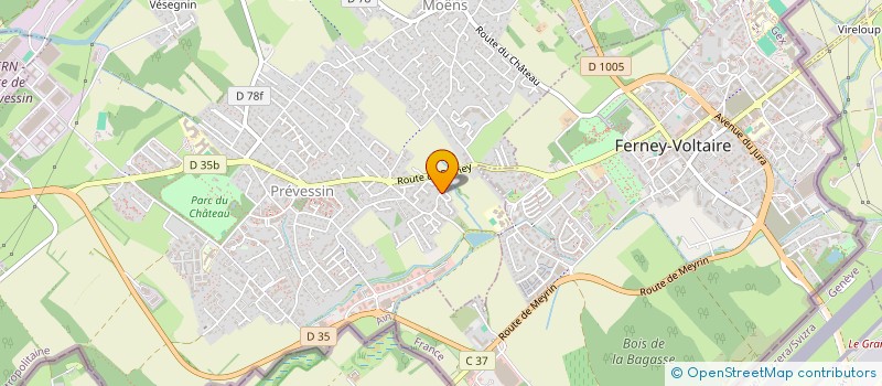 localisation de l'entreprise BATIPLUS  PREVESSIN-MOENS