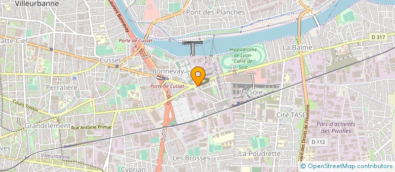 localisation de l'entreprise BATIPLUS ET MEDIA  VILLEURBANNE