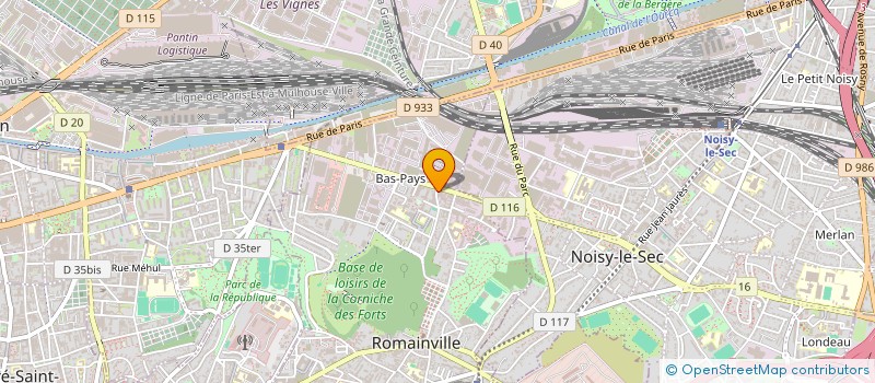 localisation de l'entreprise BATIPRO OMT à ROMAINVILLE