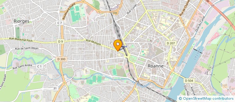 localisation de l'entreprise BATIR 2OOO à ROANNE