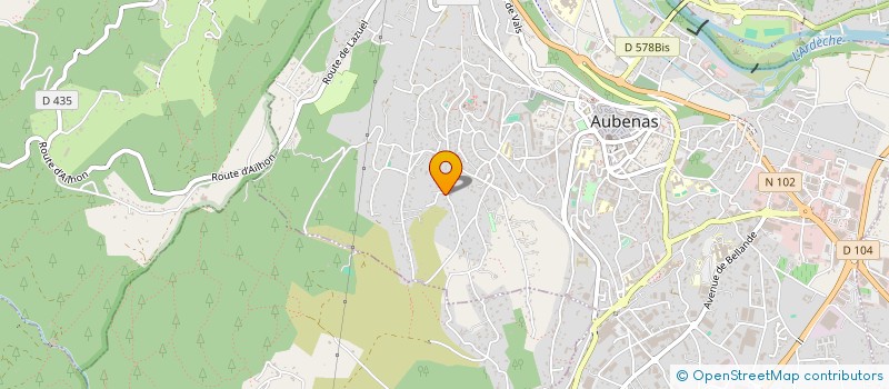 localisation de l'entreprise BATIR CONCEPT ALBENASSIEN à AUBENAS