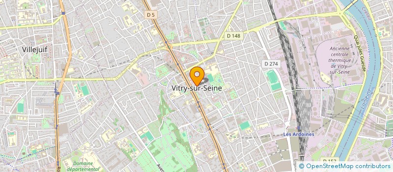 localisation de l'entreprise BATIR ECO PLUS à VITRY-SUR-SEINE