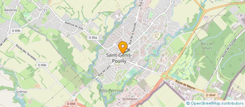 localisation de l'entreprise BATIR INVEST à ST-GENIS-POUILLY