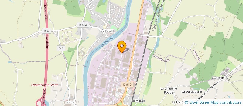 localisation de l'entreprise BATIRACE  CHATELLERAULT