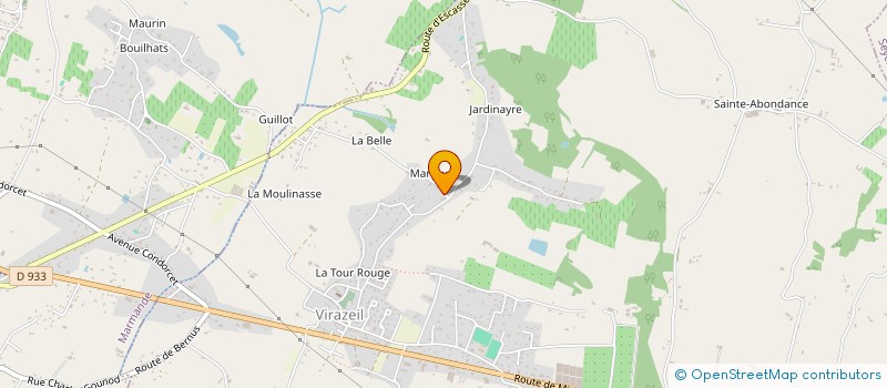 localisation de l'entreprise BATIRAMI 47 à VIRAZEIL
