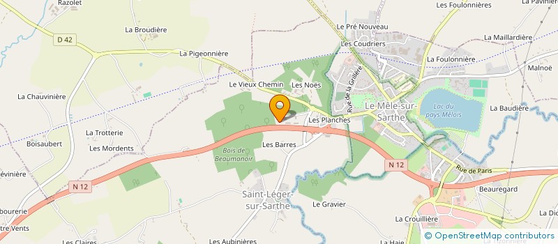 localisation de l'entreprise BATIRENO à COULONGES-SUR-SARTHE