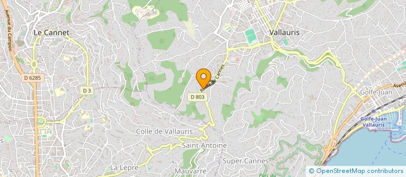 localisation de l'entreprise BATIREVES  VALLAURIS