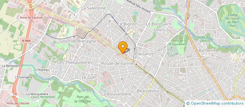 localisation de l'entreprise BATIROC BRETAGNE - PAYS DE LOIRE  ORVAULT