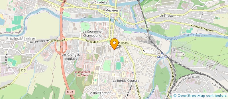 localisation de l'entreprise BATIROC I I à CHARLEVILLE-MEZIERES